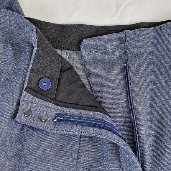 Express Size Small Blue Ankle High Rise Pant Elastic Waistband Pockets NWOT - Picture 4 of 10